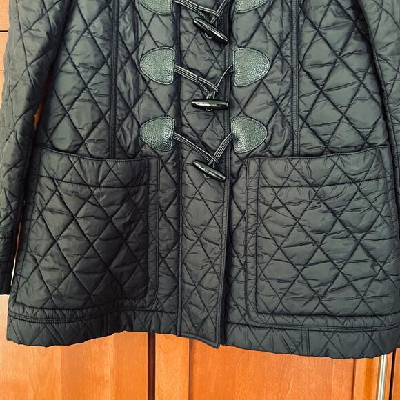 Burberry Brit Coat Jacket Quilted Hooded Black Size XS - Picture 4 of 13